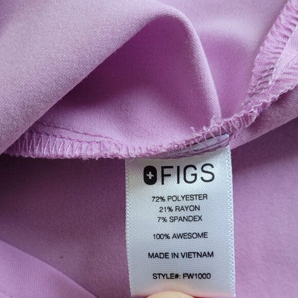 FIGS Technical Collection Catarina One-Pocket Scrub Top in Lavender size M - Picture 7 of 9